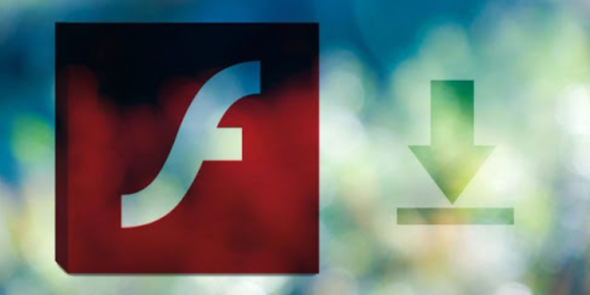 A Red Squared Flash Gaming Icon With Green Colored Download Option.